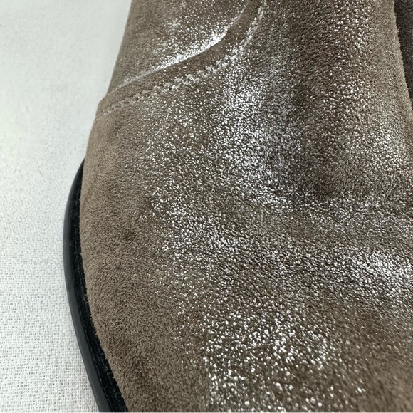 Seychelles Rockabilly Brown Metallic Suede Distressed Ankle Bootie 6.5 - Picture 5 of 12